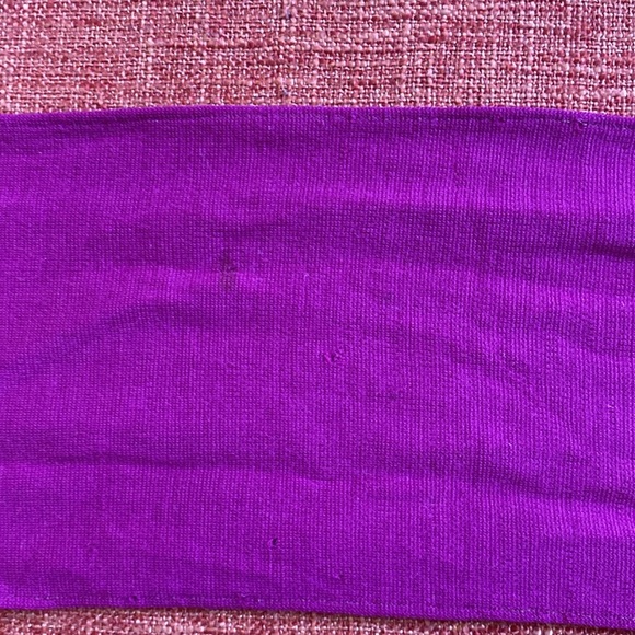 VTG 1930’s 1940’s Magenta Wool Chevron Scarf - Picture 11 of 12